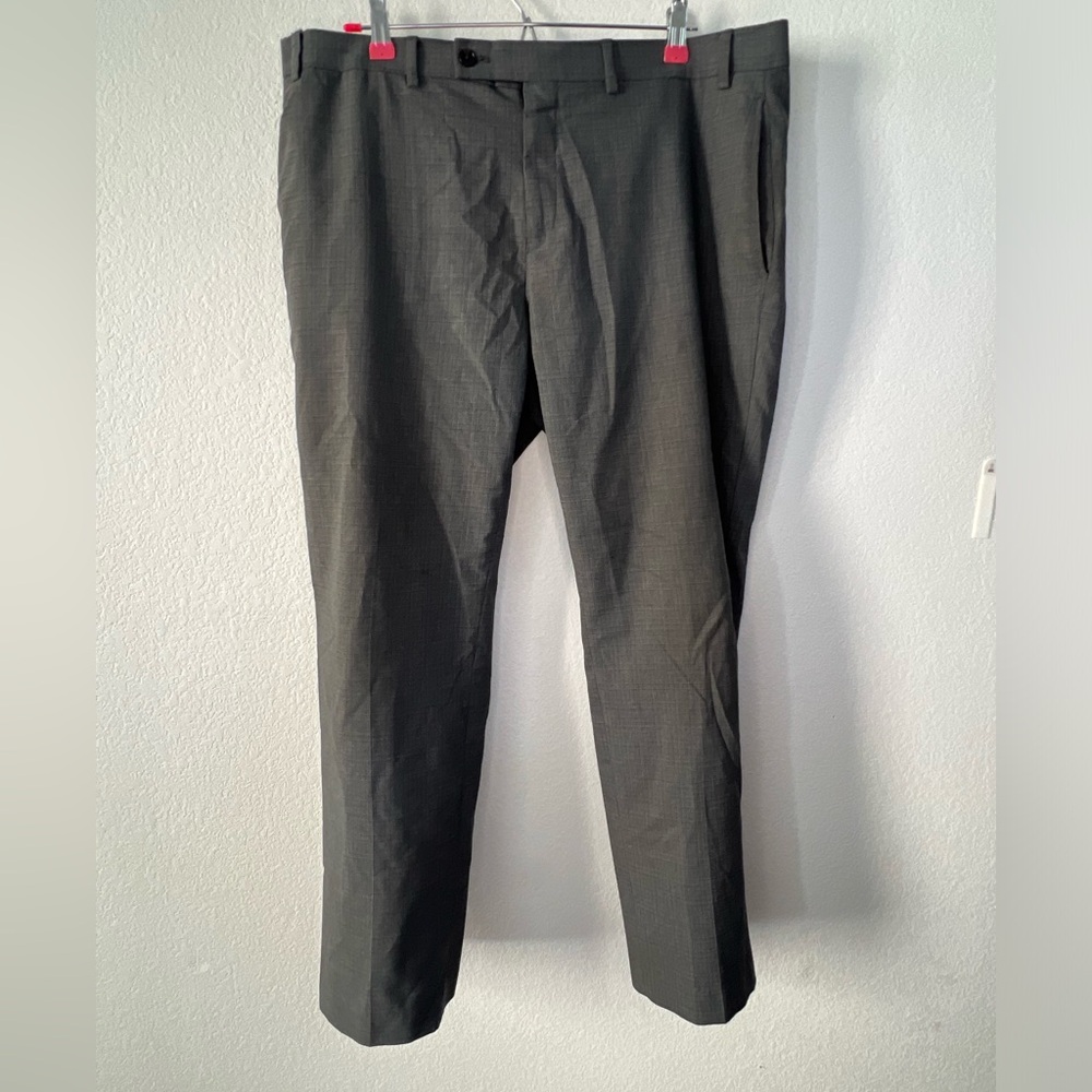 Lauren Ralph Lauren Dress Pants 38 x 30 Men's Grey Flat Front Polyester Blend